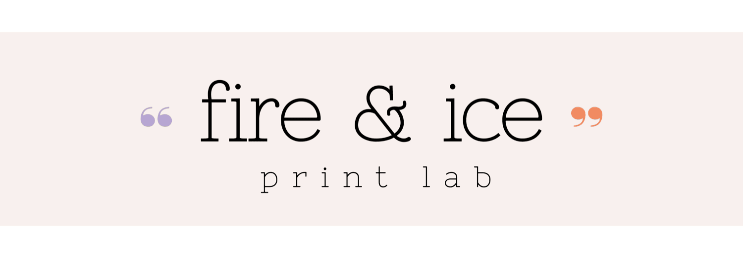 "fire & ice" print lab