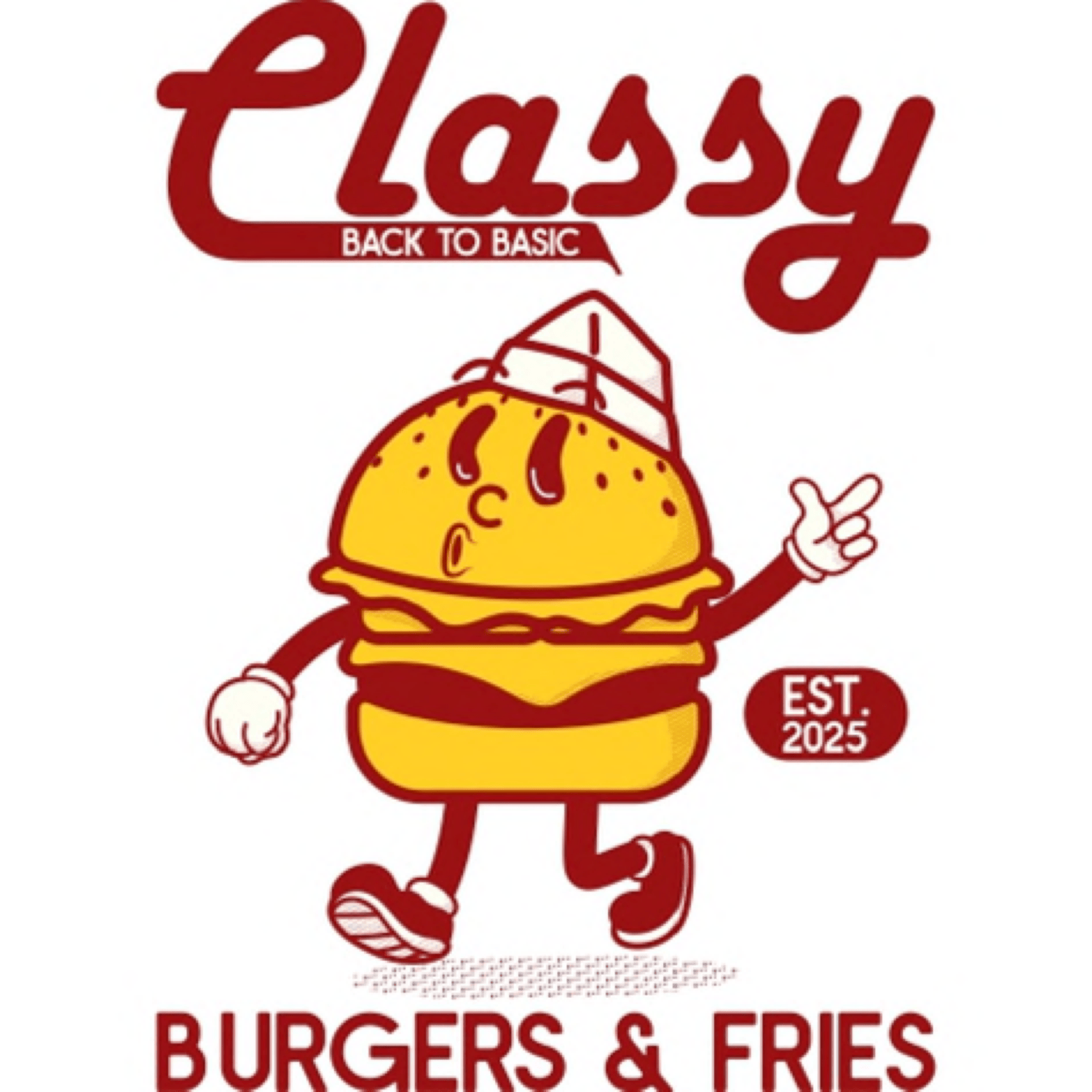 classy burgers & fries back to basic