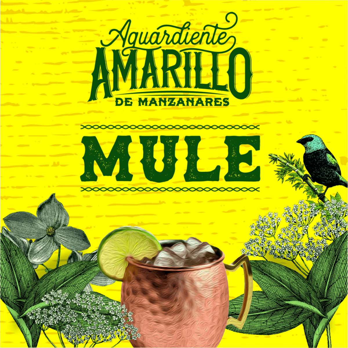 AGUARDIENTE AMARILLO DE MANZANARES MULE