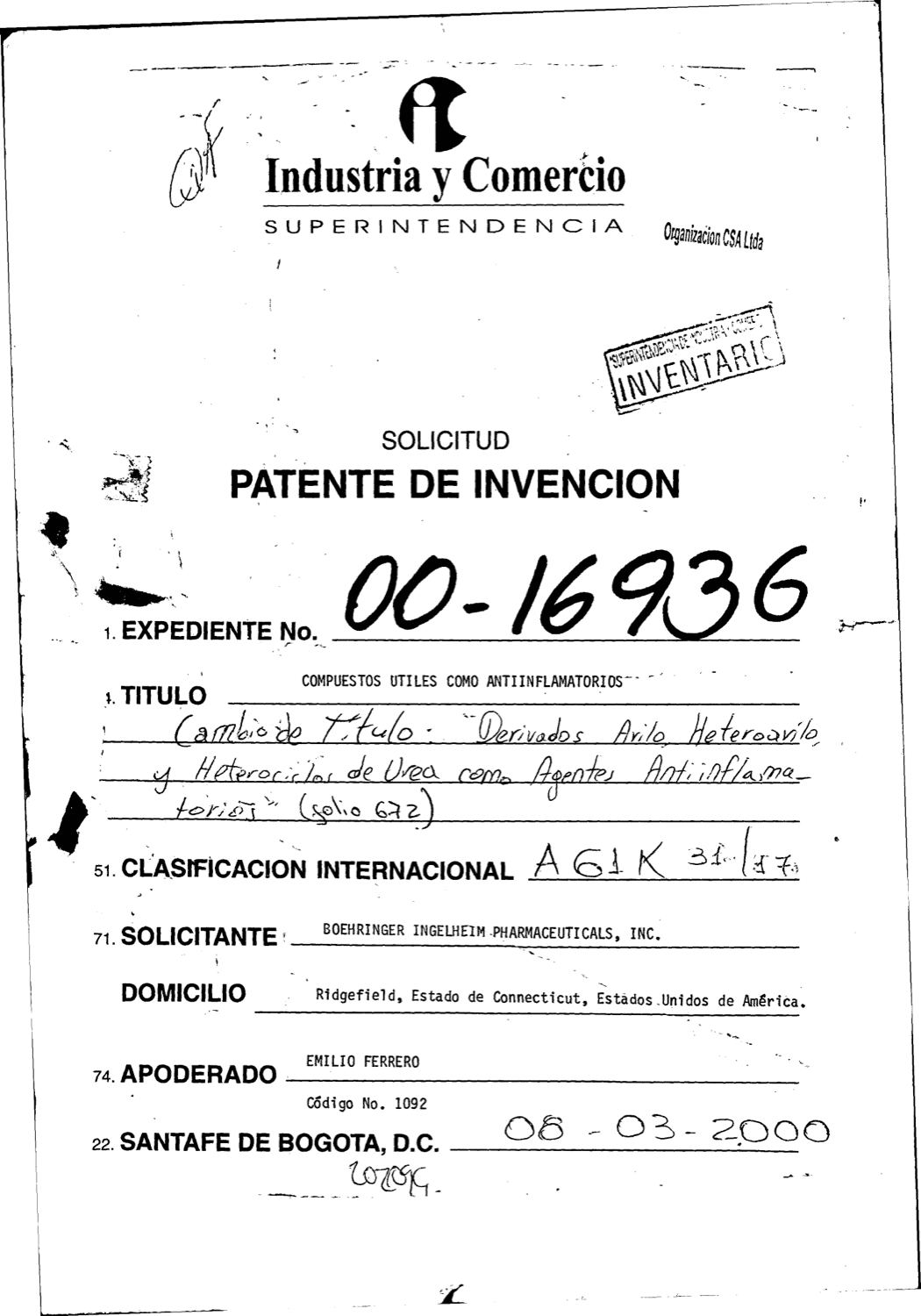 COMPUESTOS UTILES COMO ANTIINFLAMATORIOS