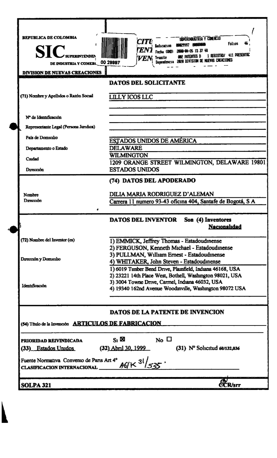 ARTICULOS DE FABRICACION