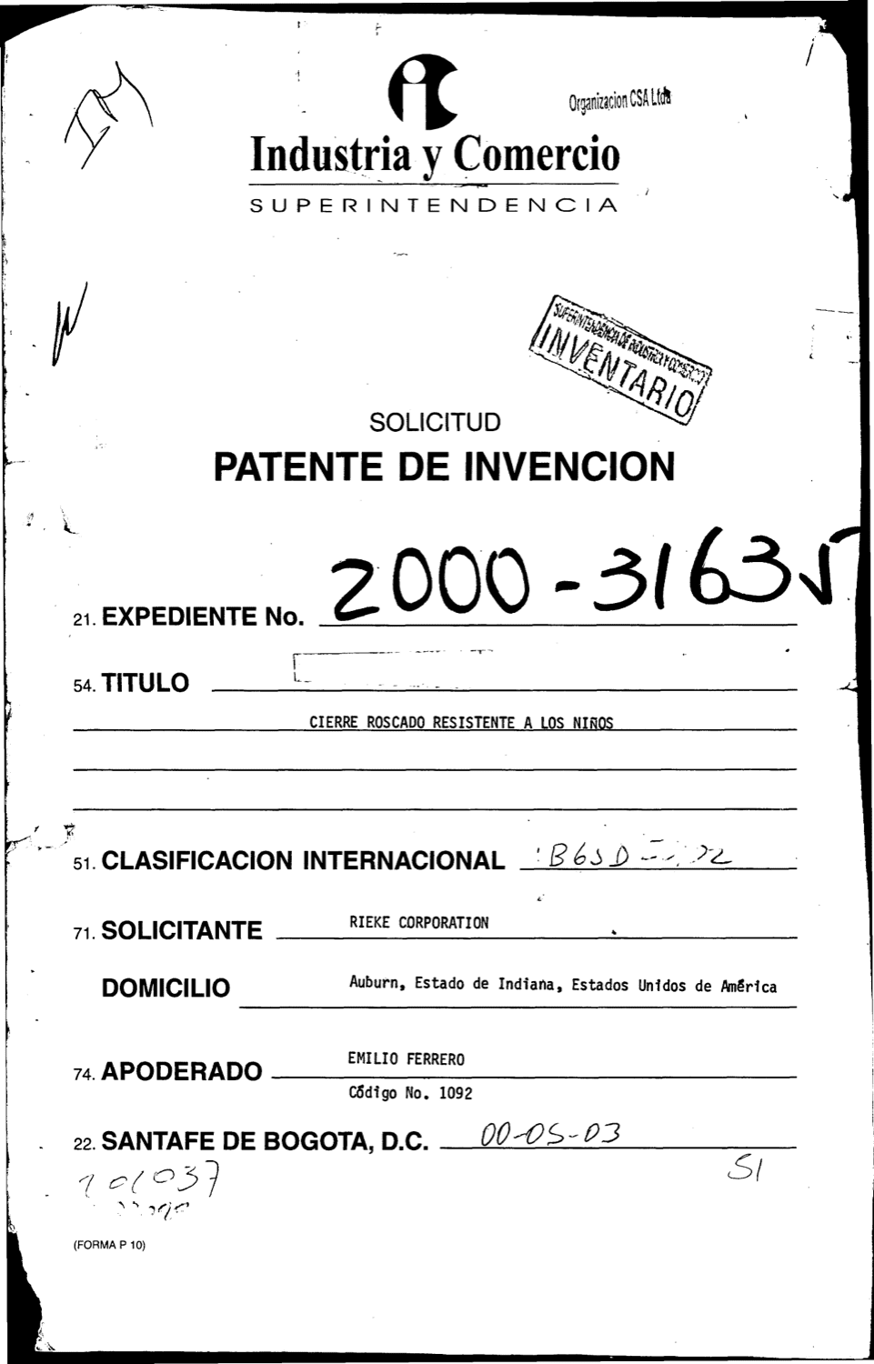 CIERRE ROSCADO RESISTENTE A LOS NINOS