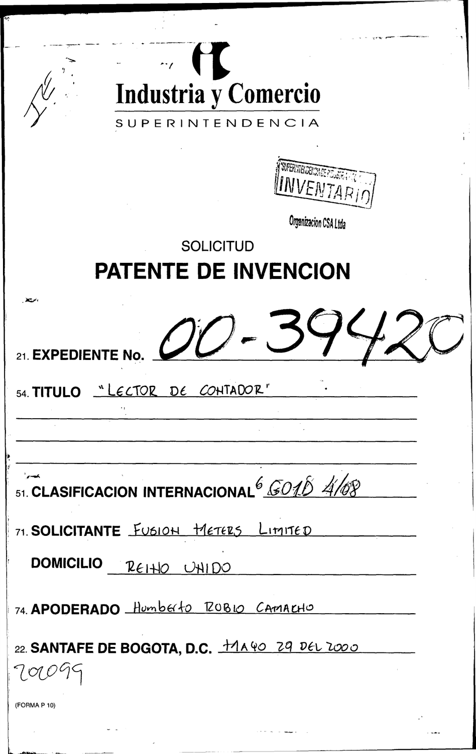 LECTOR DE CONTADOR
