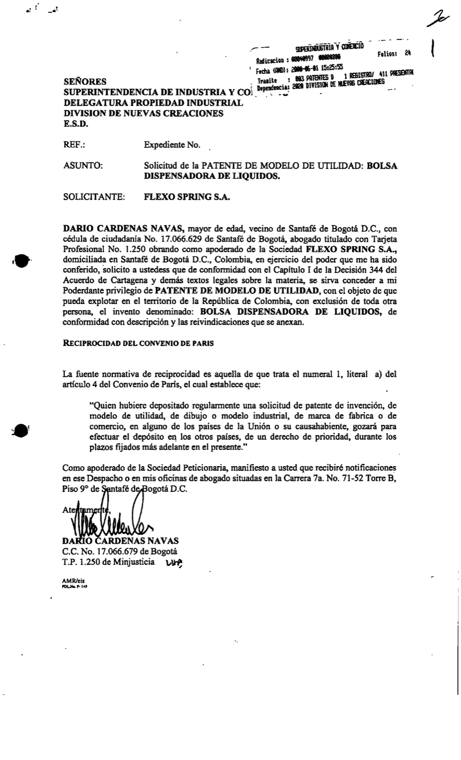 BOLSA DISPENSADORA DE LIQUIDOS