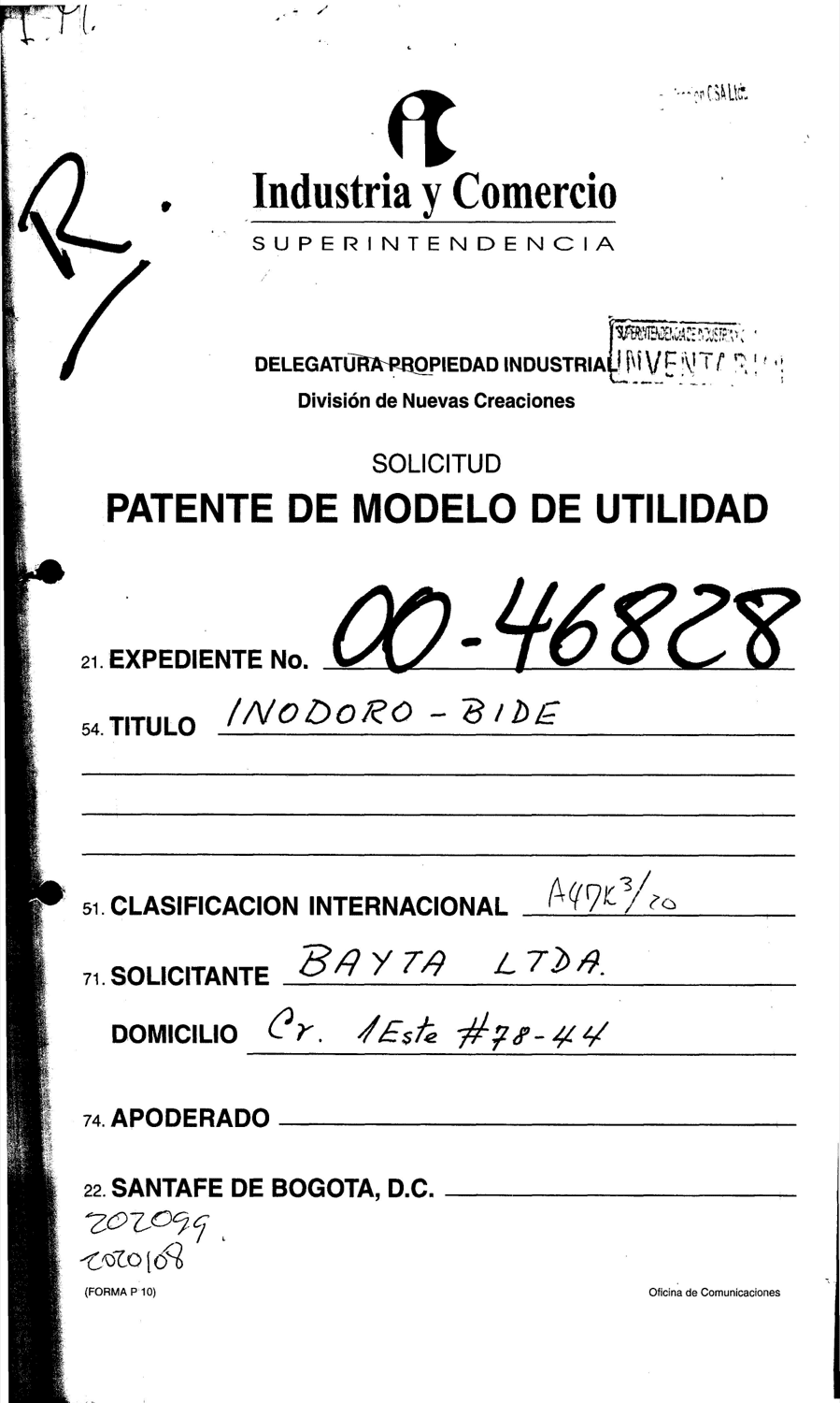 INODORO - BIDE
