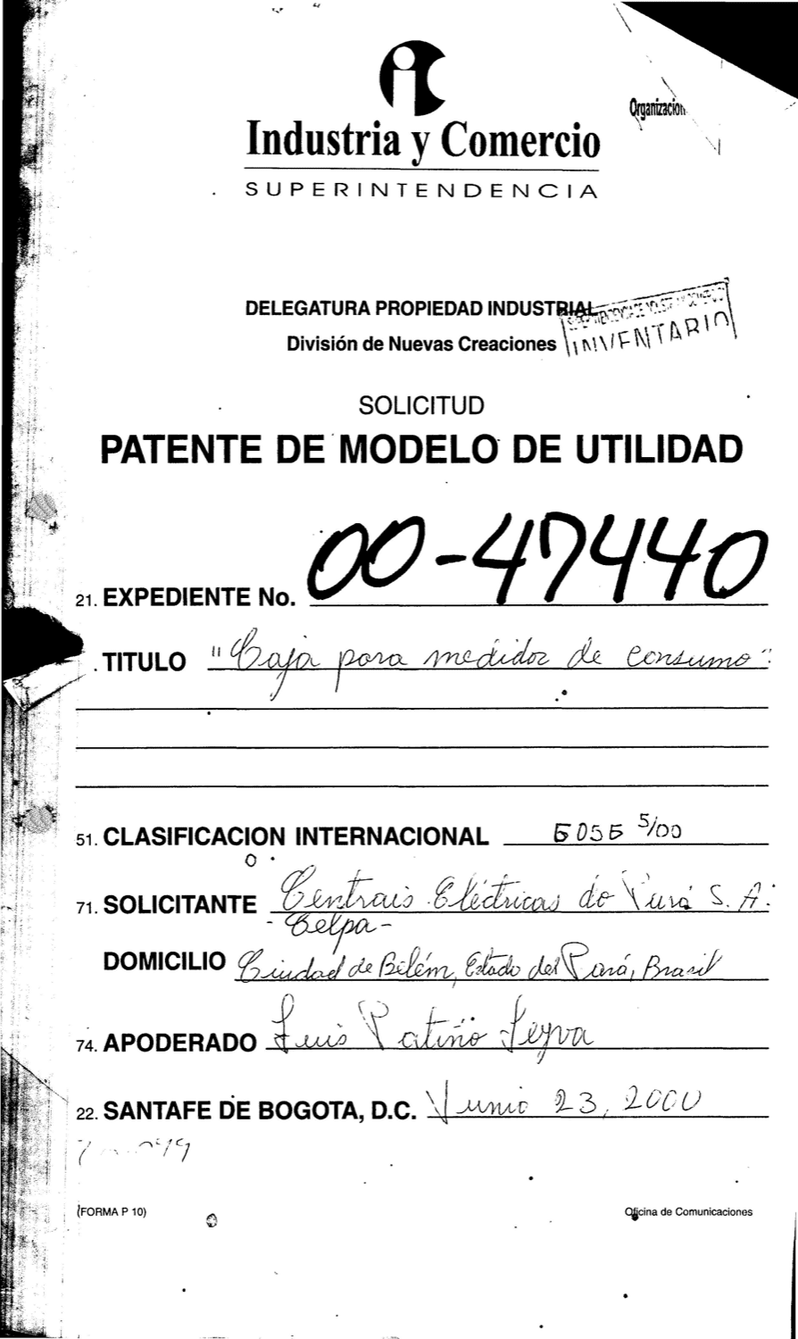 CAJA PARA MEDIDOR DE CONSUMO
