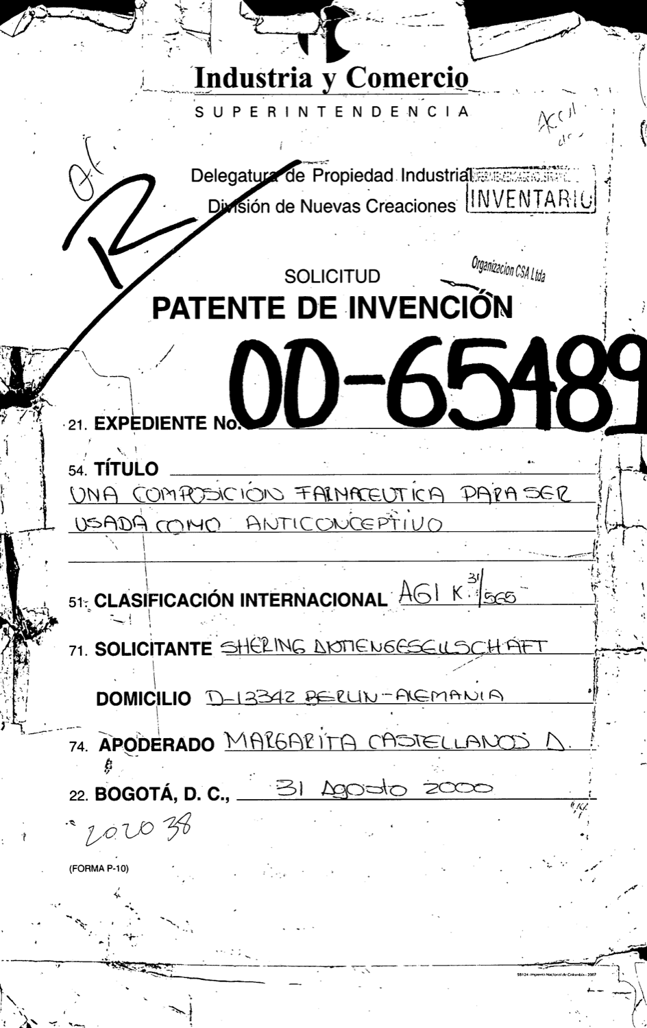 UNA COMPOSICION FARMACEUTICA PARA SER USADA COMO AGENTE ANTICONCEPTIVO