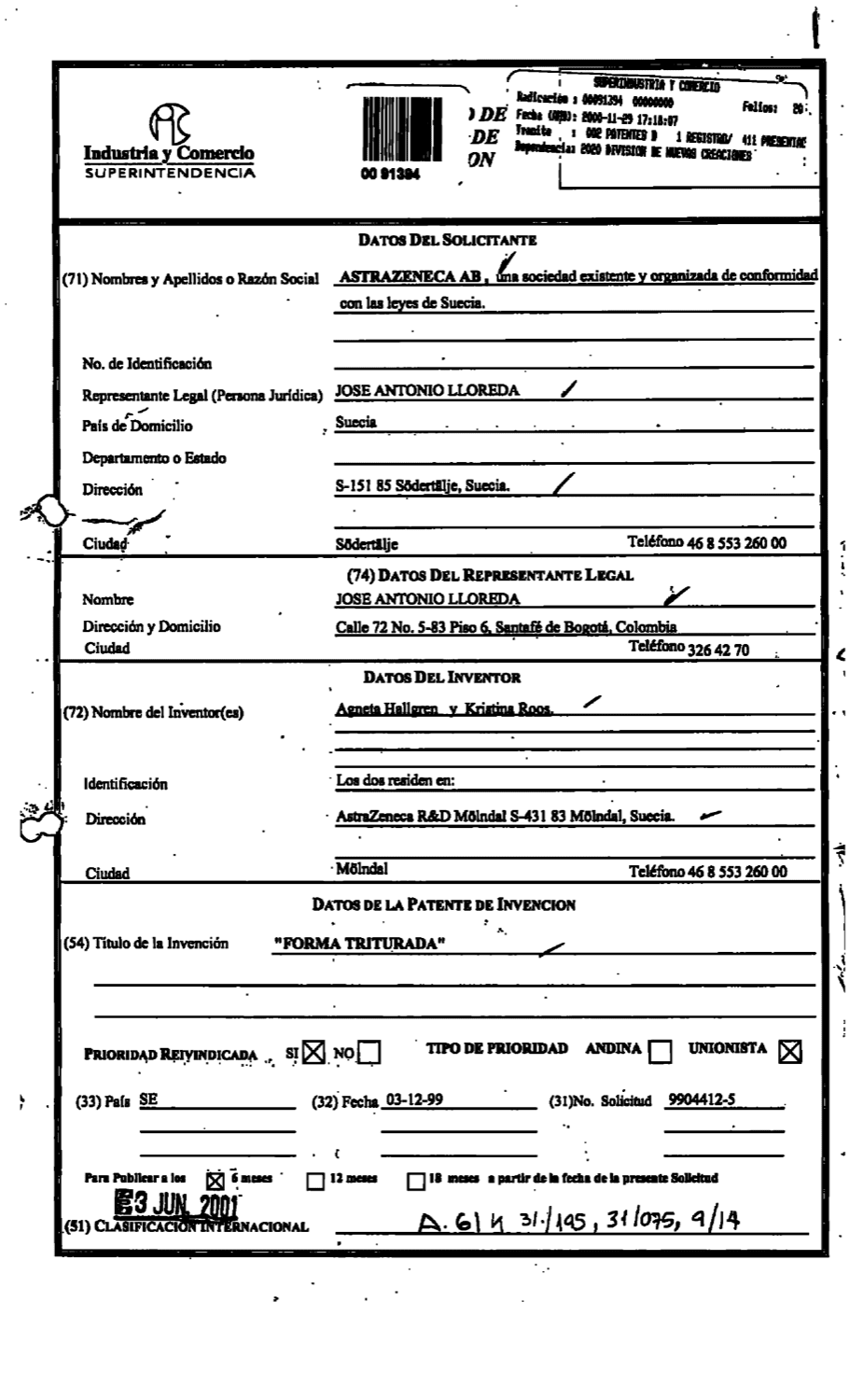 FORMA TRITURADA