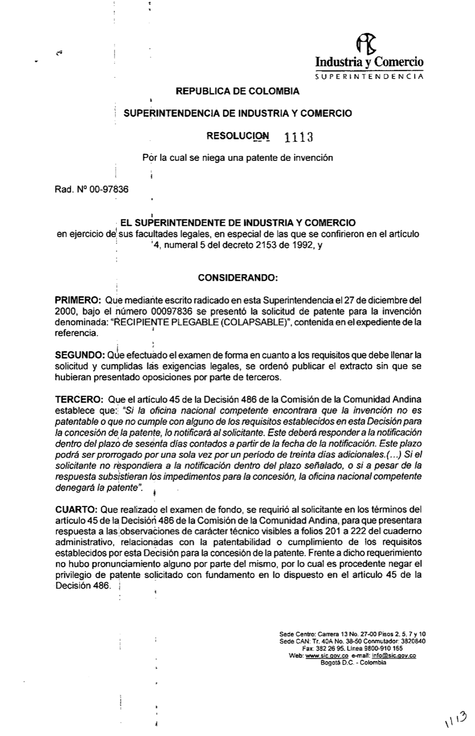 RECIPIENTE PLEGABLE (COLAPSABLE)