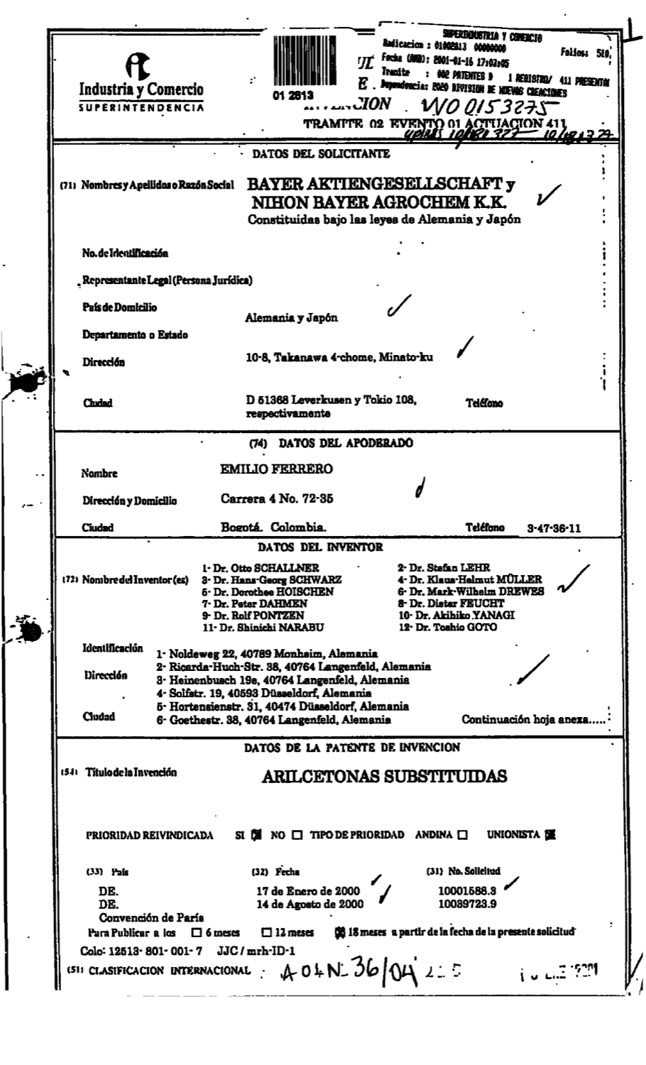 ARILCETONAS SUBSTITUIDAS