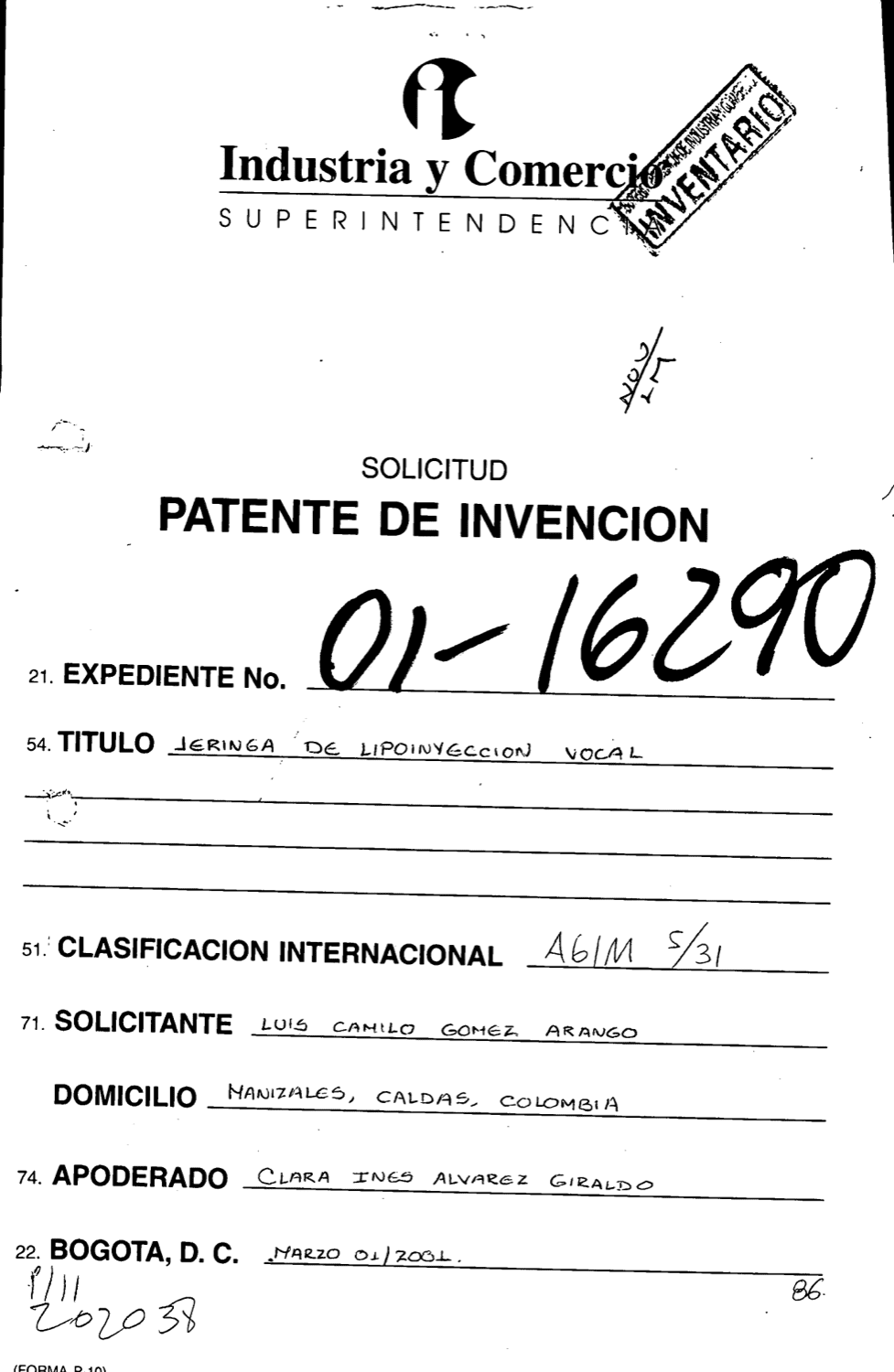 JERINGA DE LIPOINYECCION VOCAL