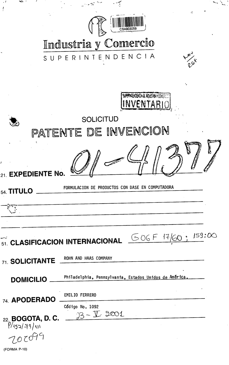 FORMULACION DE PRODUCTOS CON BASE EN COMPUTADORA