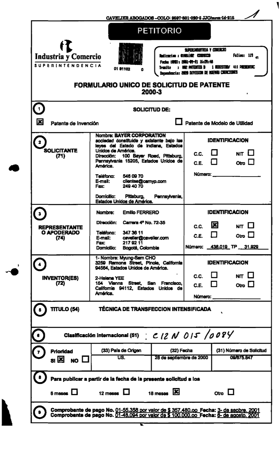 TECNICA DE TRANSFECCION INTENSIFICADA