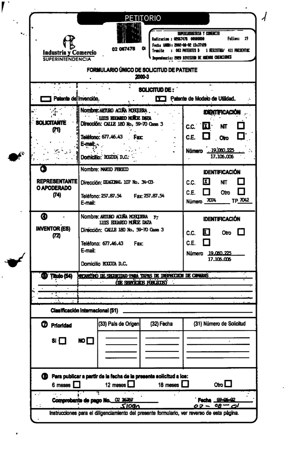 MECANISMO DE SEGURIDAD PARA TAPAS DE INSPECCION DE CAMARAS (DE SERVICIOS PUBLICOS)