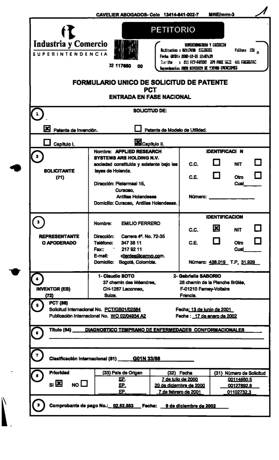 METODO PARA DETECTAR LA TRANSICION CONFORMACIONAL DE UNA PROTEINA ENTRE UN CONFORMADOR NO PATOGENICO Y UNO PATOGENICO