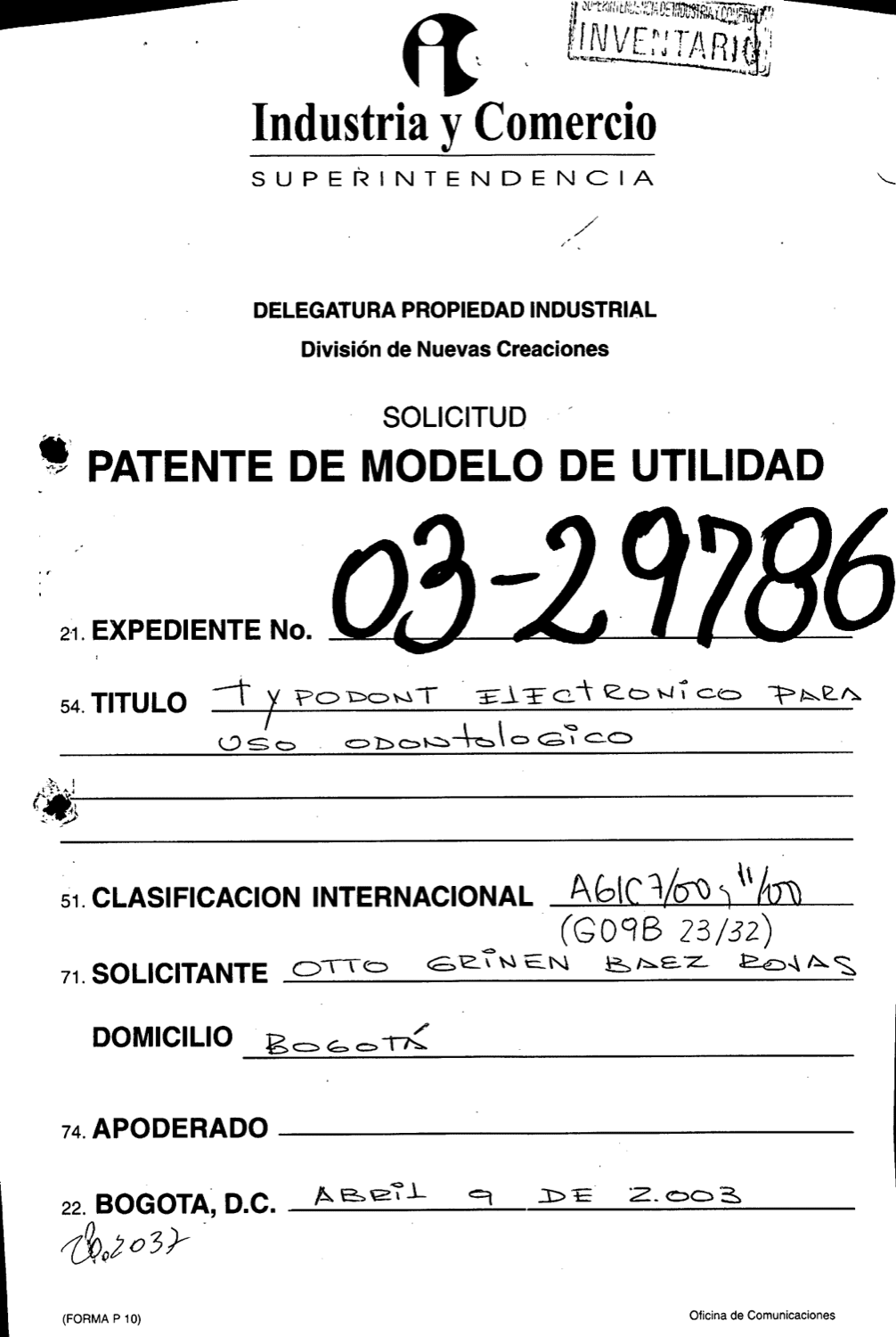 TYPODONT ELECTRONICO PARA USO ODONTOLOGICO