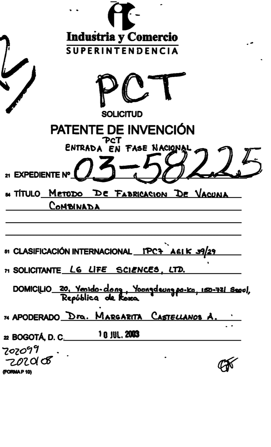 METODO DE FABRICACION DE VACUNA COMBINADA