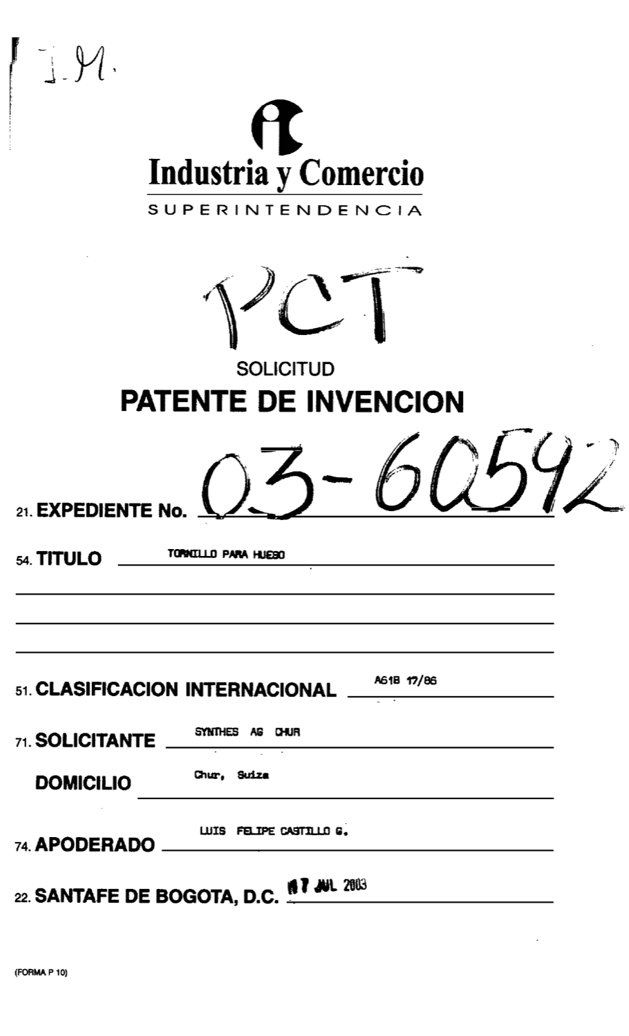 TORNILLO PARA HUESO