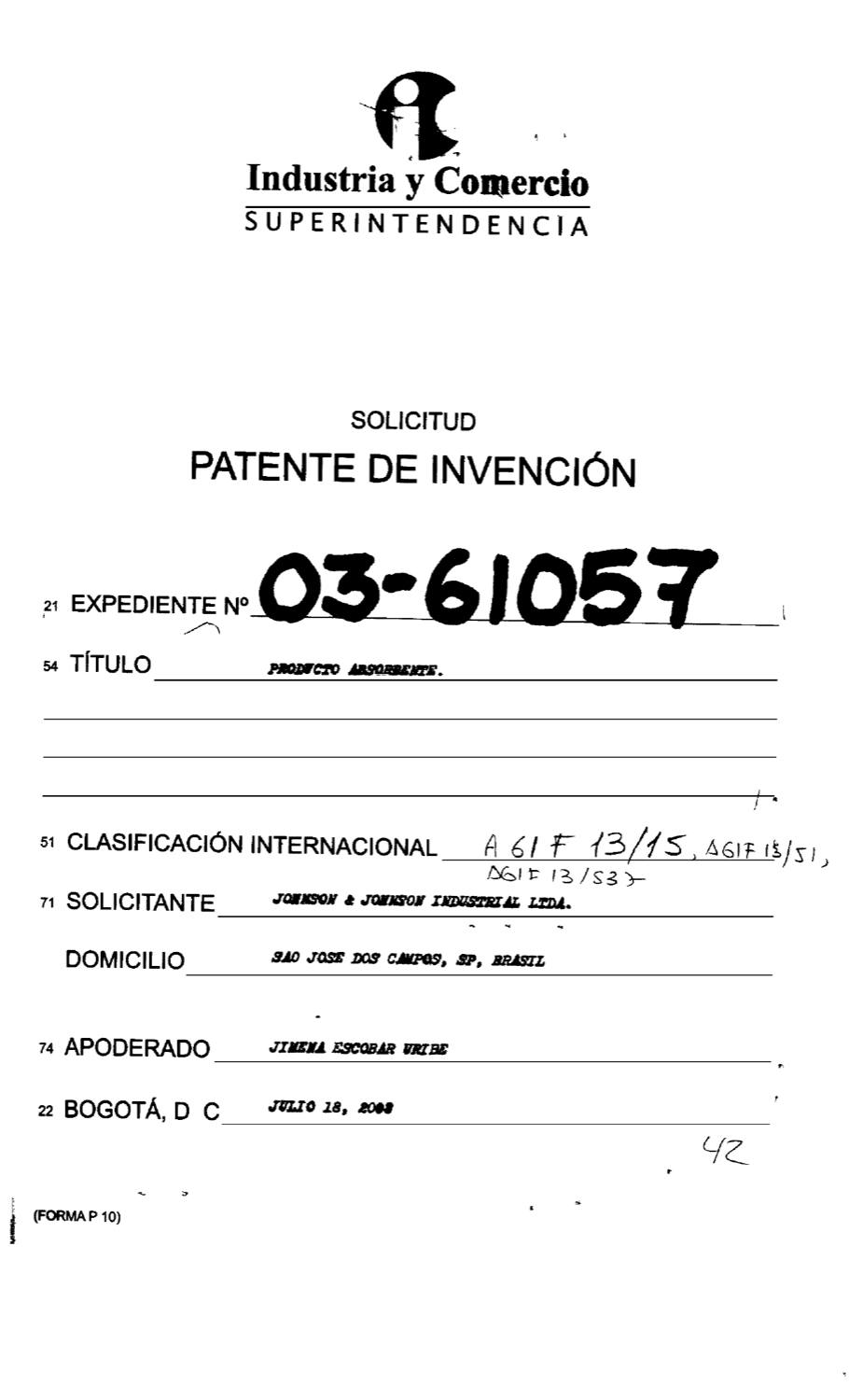 PRODUCTO ABSORBENTE
