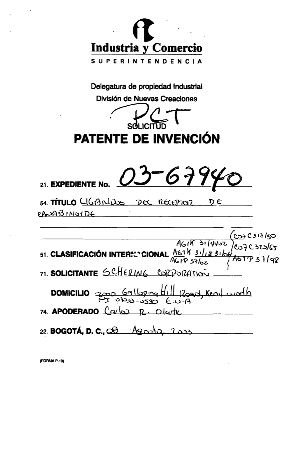 LIGANDOS DEL RECEPTOR DE CANABINOIDE