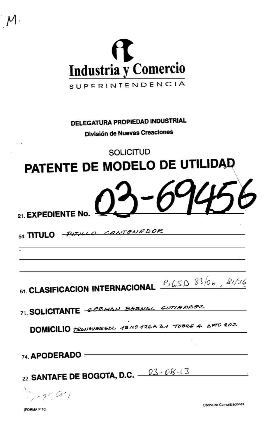 PITILLO CONTENEDOR