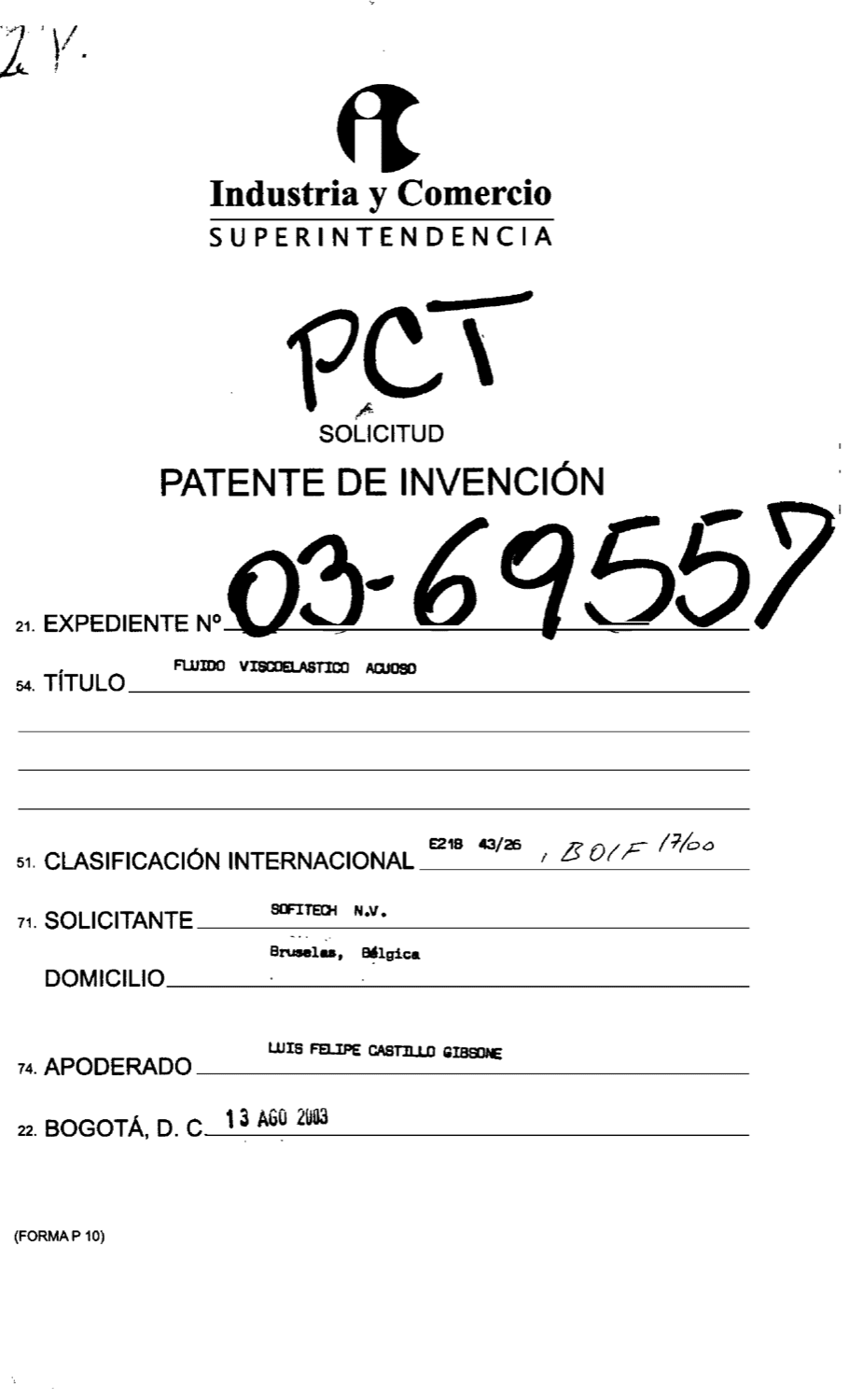 FLUIDO VISCOELASTICO ACUOSO