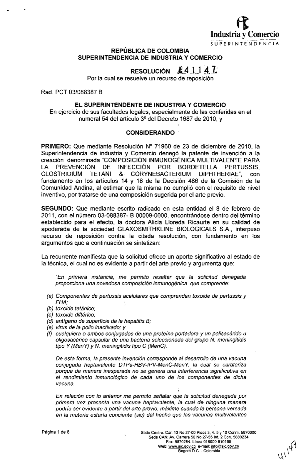 COMPOSICION DE VACUNA