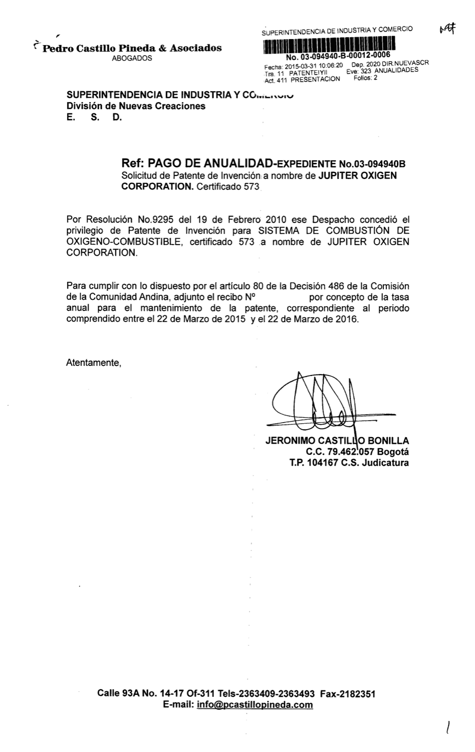SISTEMA DE COMBUSTIÓN DE OXIGENO-COMBUSTIBLE