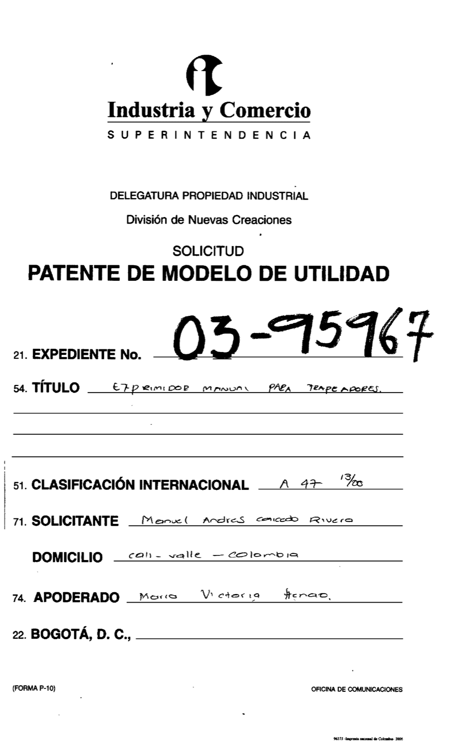EXPRIMIDOR MANUAL DE TRAPEADORES