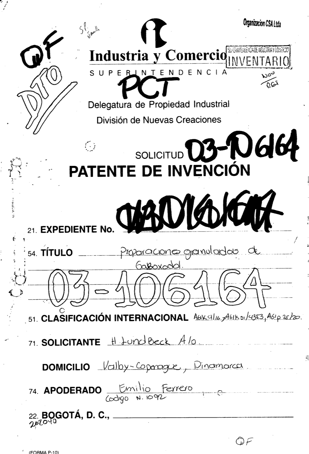 PREPARACIONES GRANULADAS DE GABOXADOL