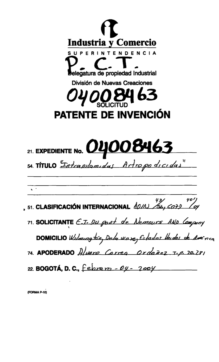 ANTRANILAMIDAS ARTROPODICIDAS