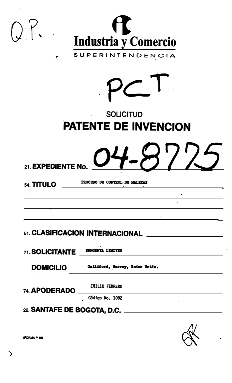 PROCESO DE CONTROL DE MALEZAS