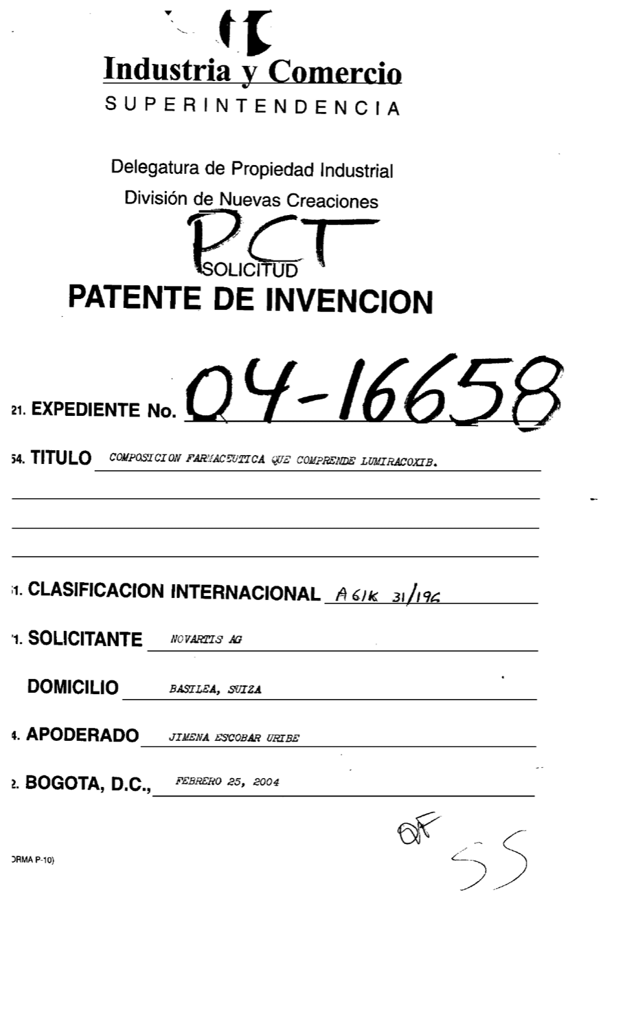 COMPOSICION FARMACEUTICA QUE COMPRENDE LUMIRACOXIB
