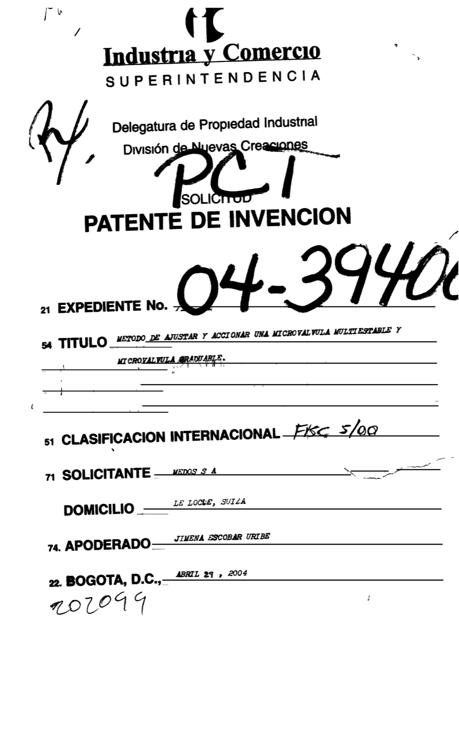 METODO DE AJUSTAR Y ACCIONAR UNA MICROVALVULA MULTIESTABLE Y MICROVALVULA GRADUABLE