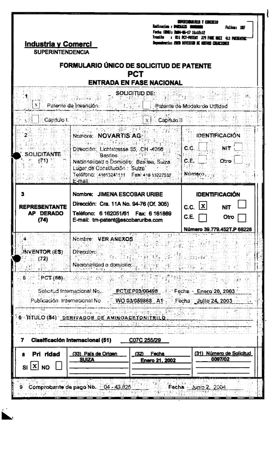 DERIVADOS DE AMINOACETONITRILO