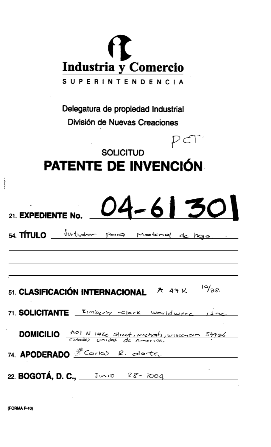 SURTIDOR PARA MATERIAL DE HOJA