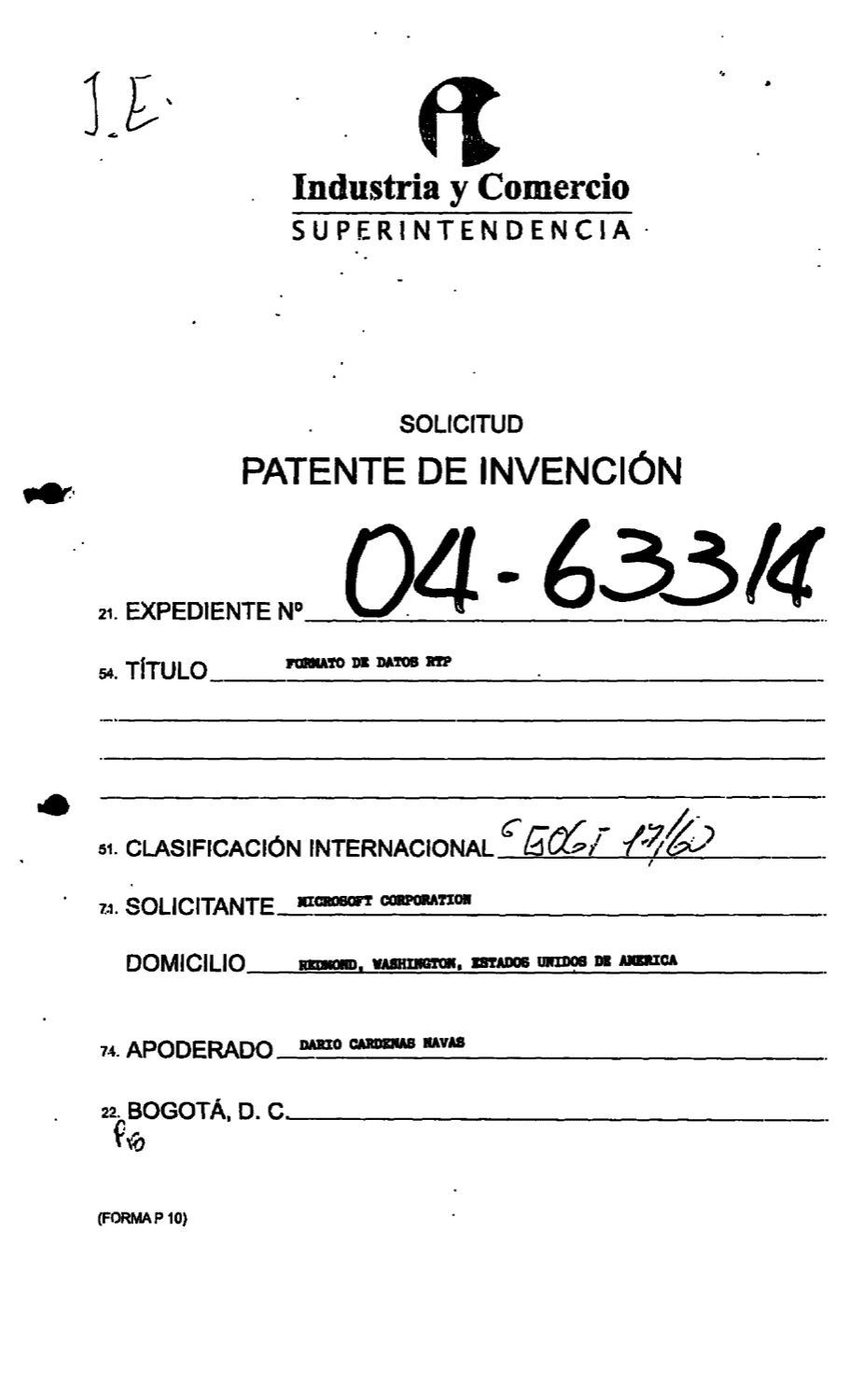 FORMATO DE DATOS RTP