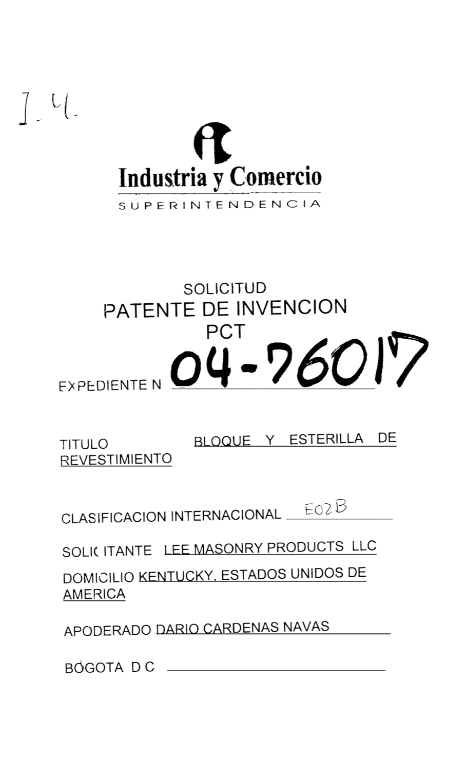 BLOQUE Y ESTERILLA DE REVESTIMIENTO