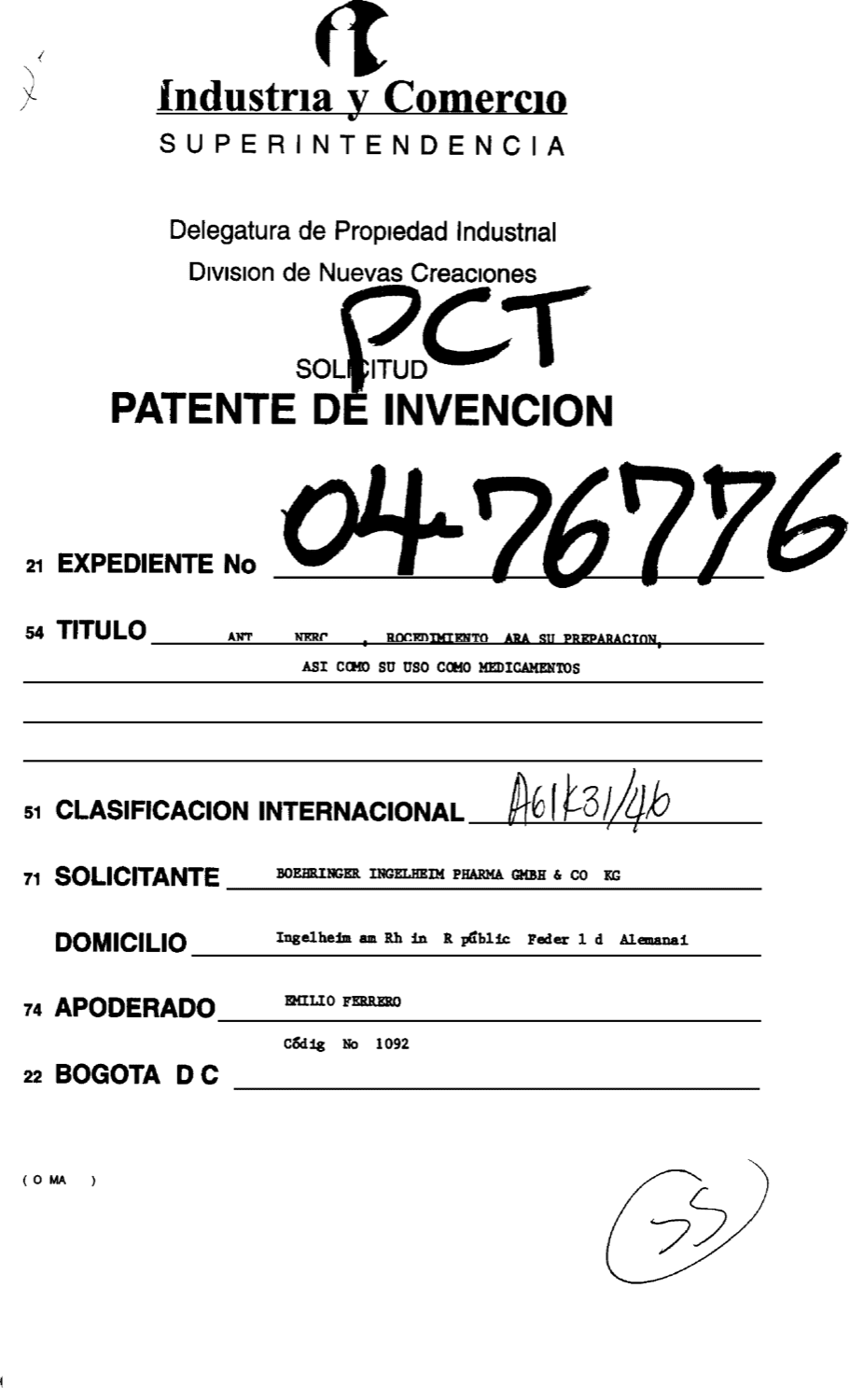 ANTICOLINERGICOS Y PROCEDIMIENTO PARA SU PREPARACIÓN
