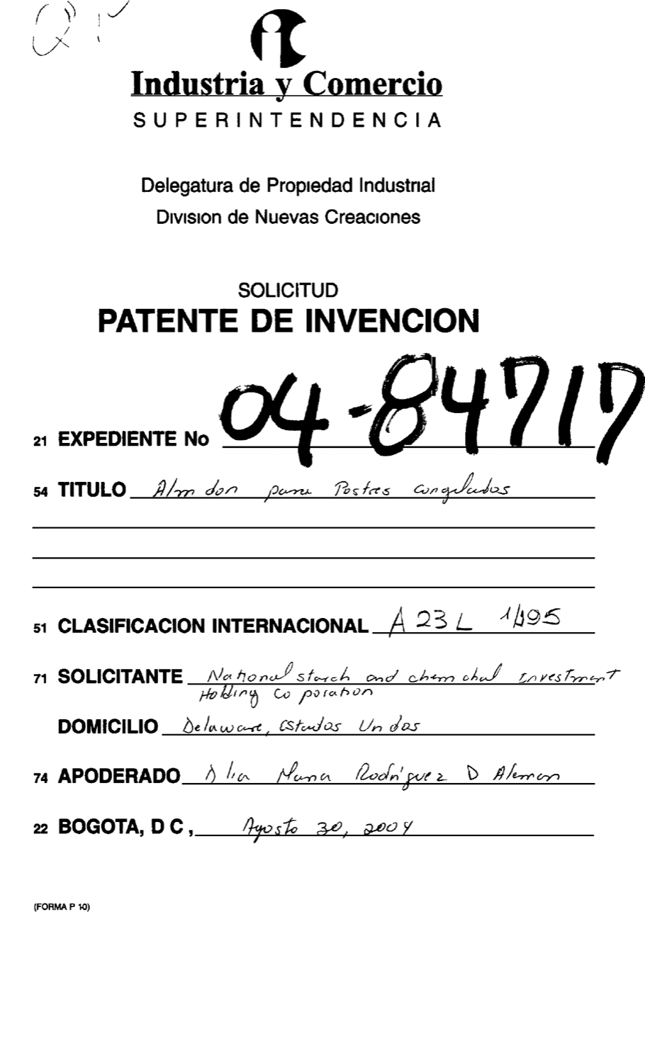 ALMIDON PARA POSTRES CONGELADOS
