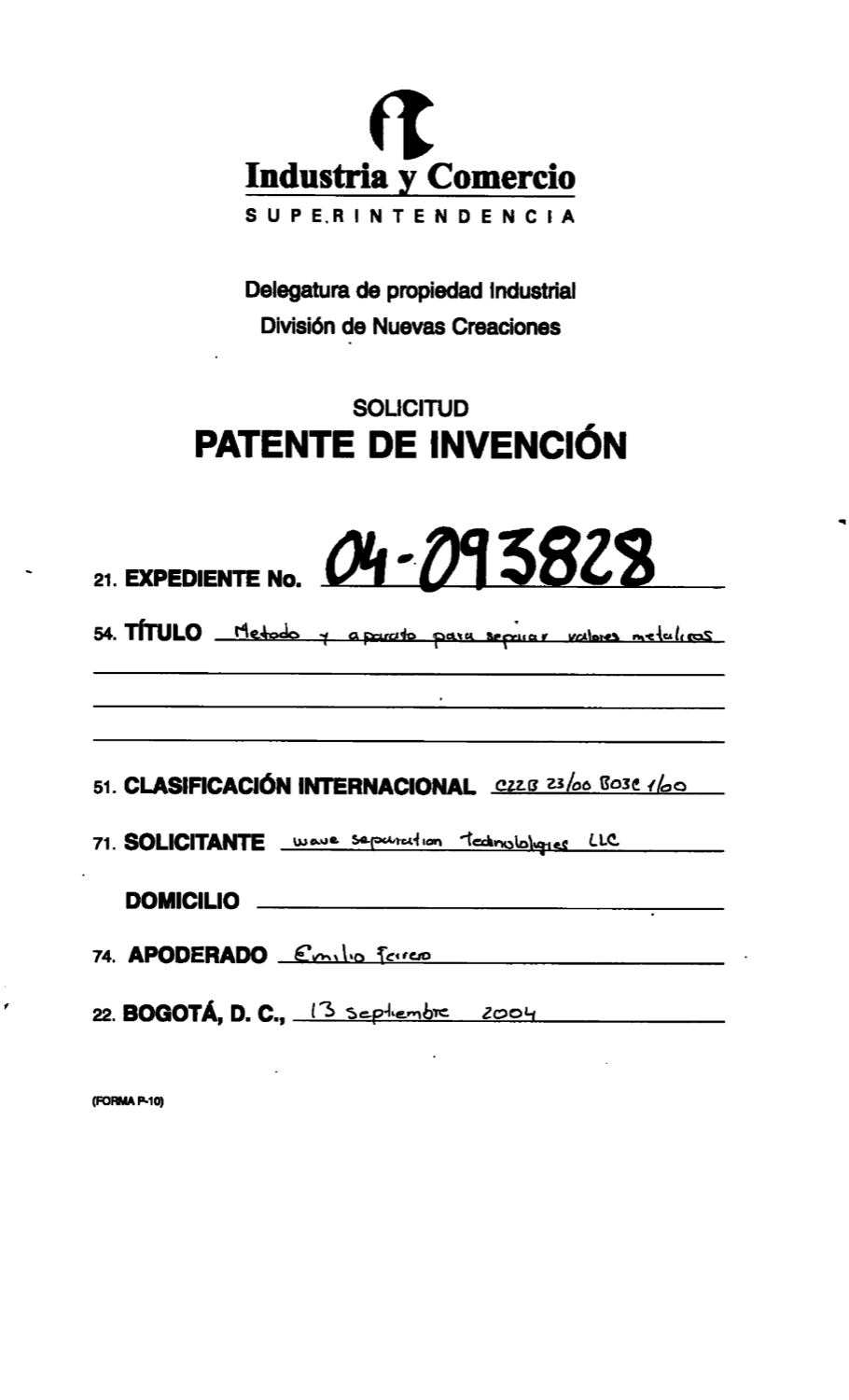 APARATO PARA SEPARAR COMPONENTES DE UNA MEZCLA DE PARTICULAS
