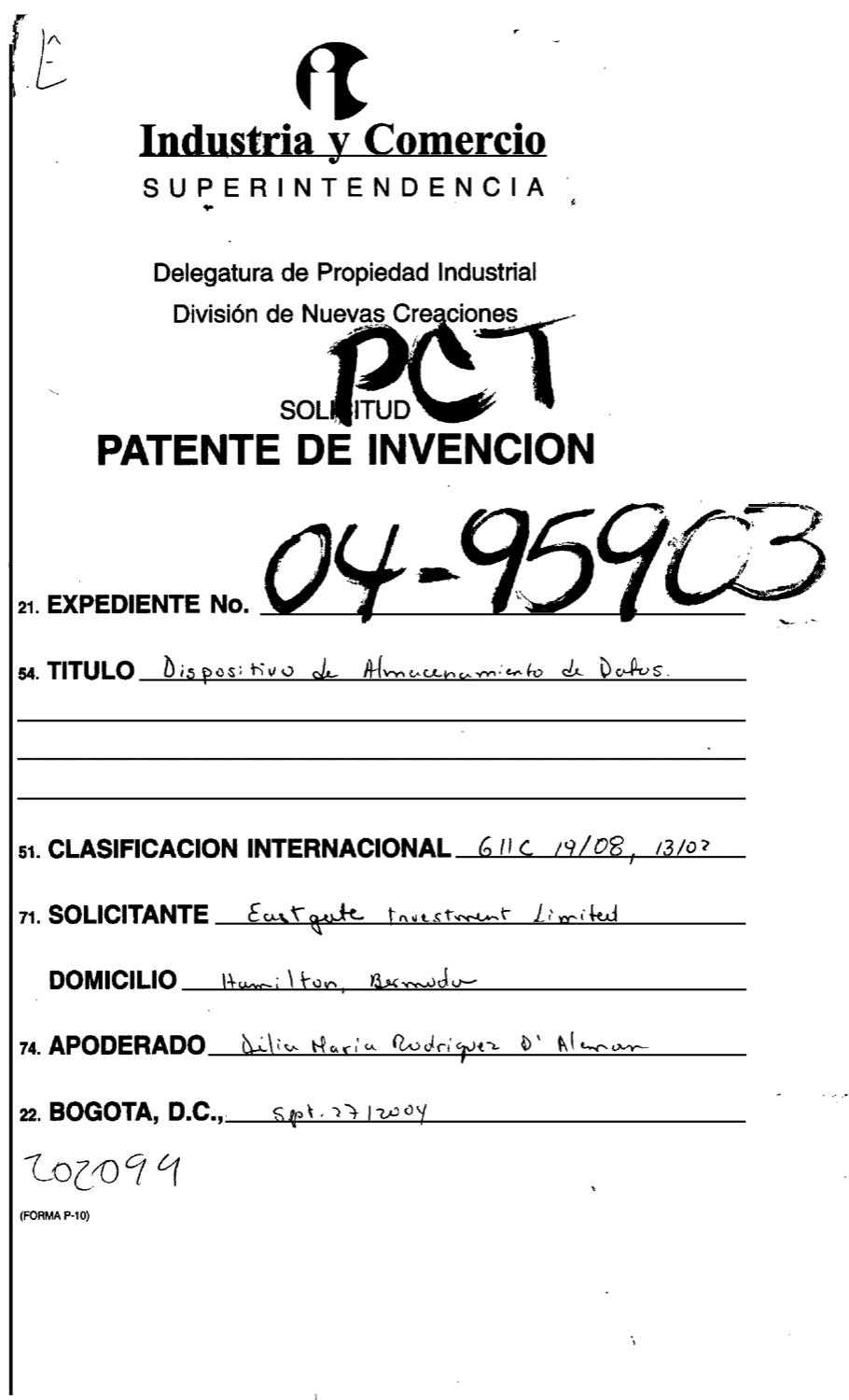 DISPOSITIVO DE ALMACENAMIENTO DE DATOS