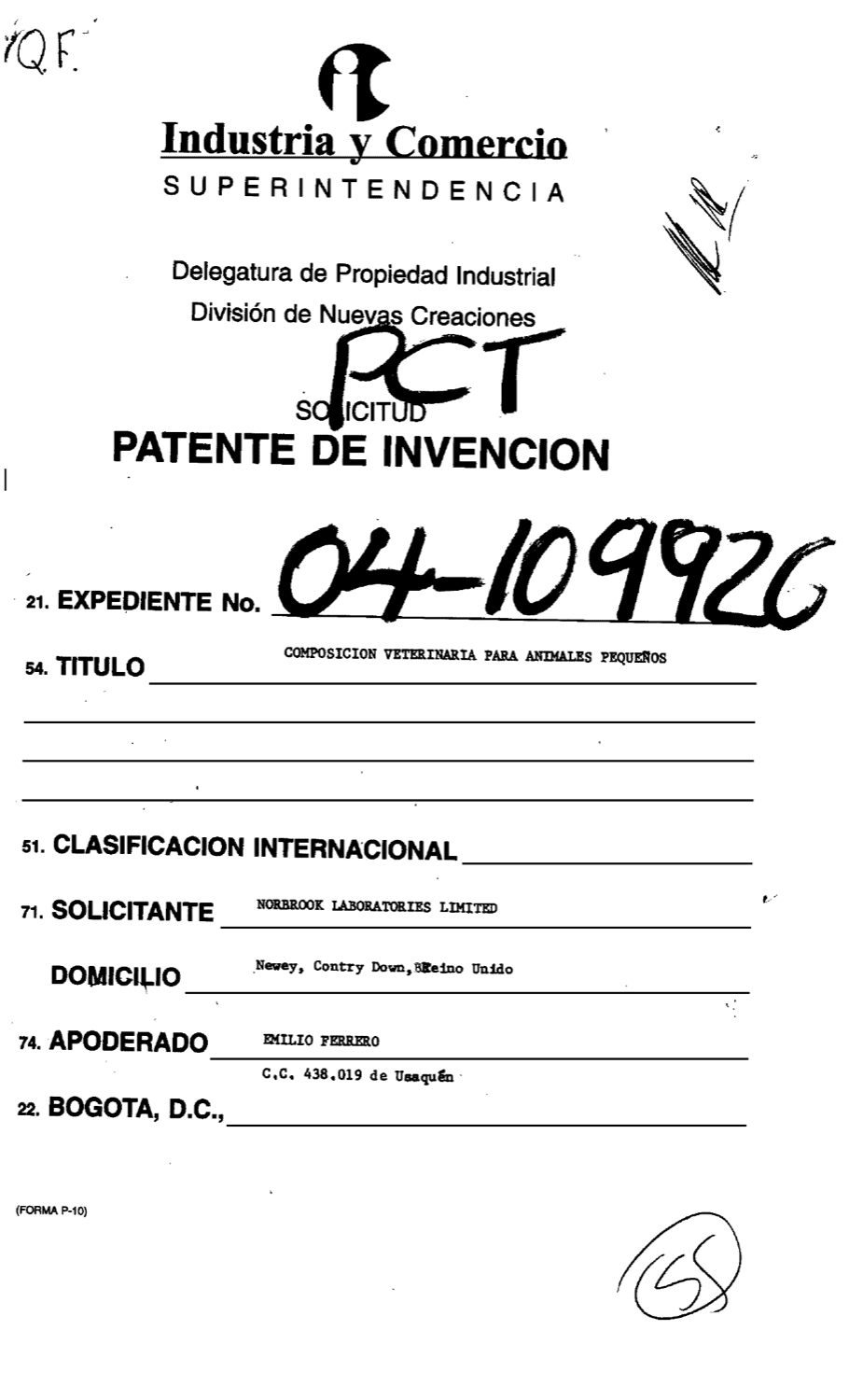 COMPOSICION VETERINARIA PARA ANIMALES PEQUEÑOS