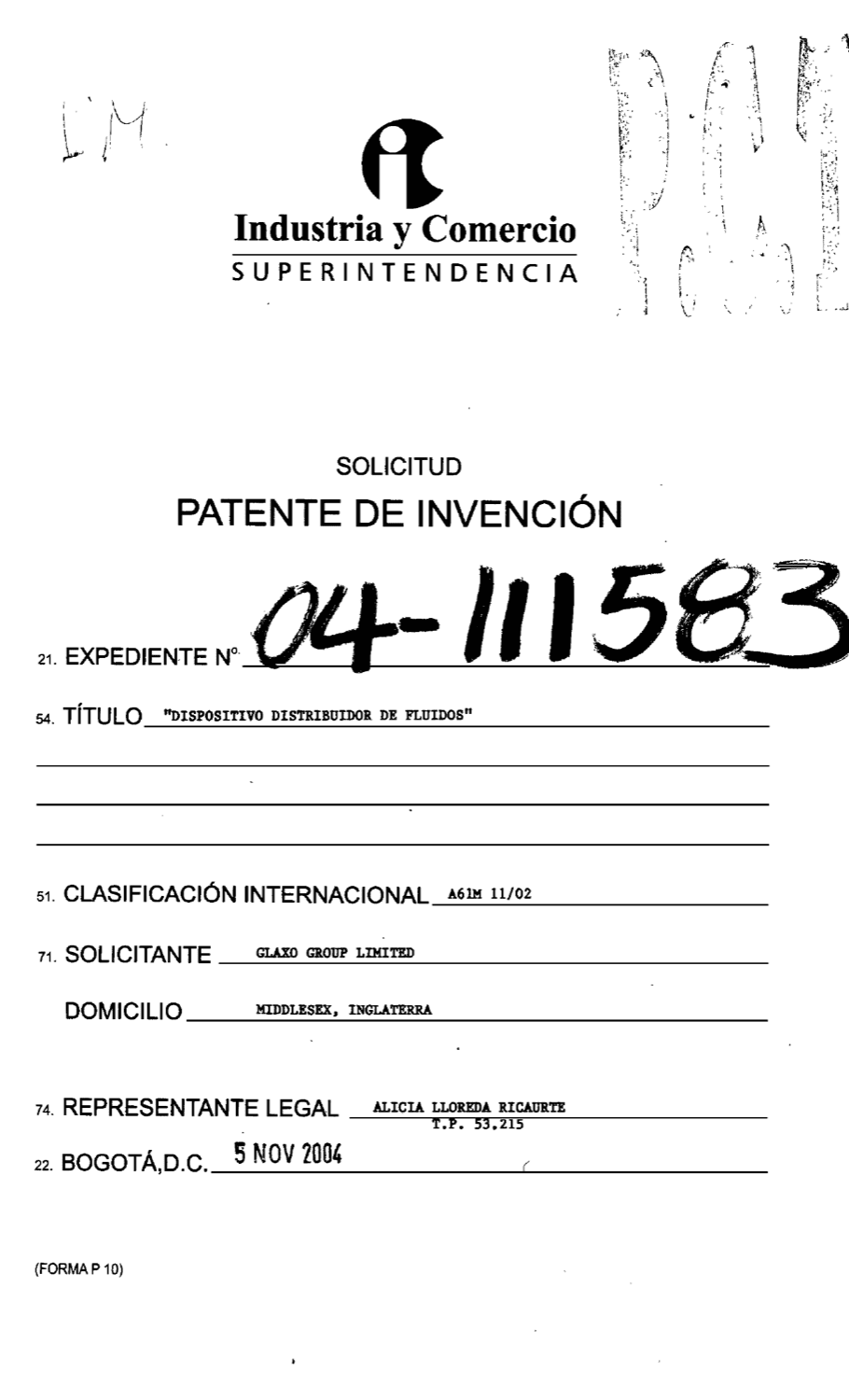 DISPOSITIVO DISTRIBUIDOR DE FLUIDOS
