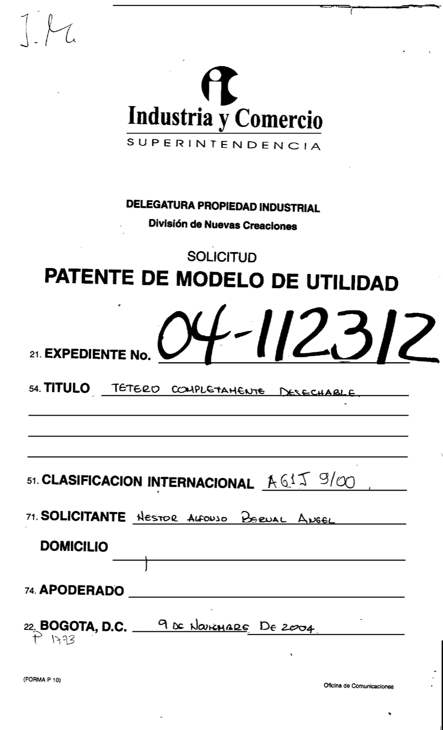 TETERO COMPLETAMENTE DESECHABLE