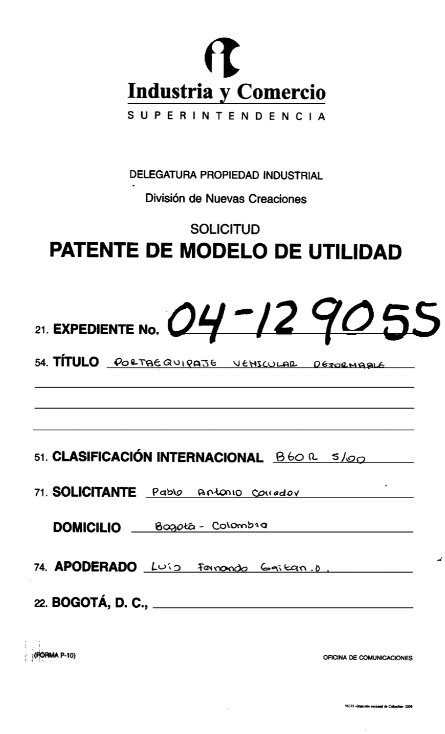 PORTAEQUIPAJE VEHICULAR DEFORMABLE