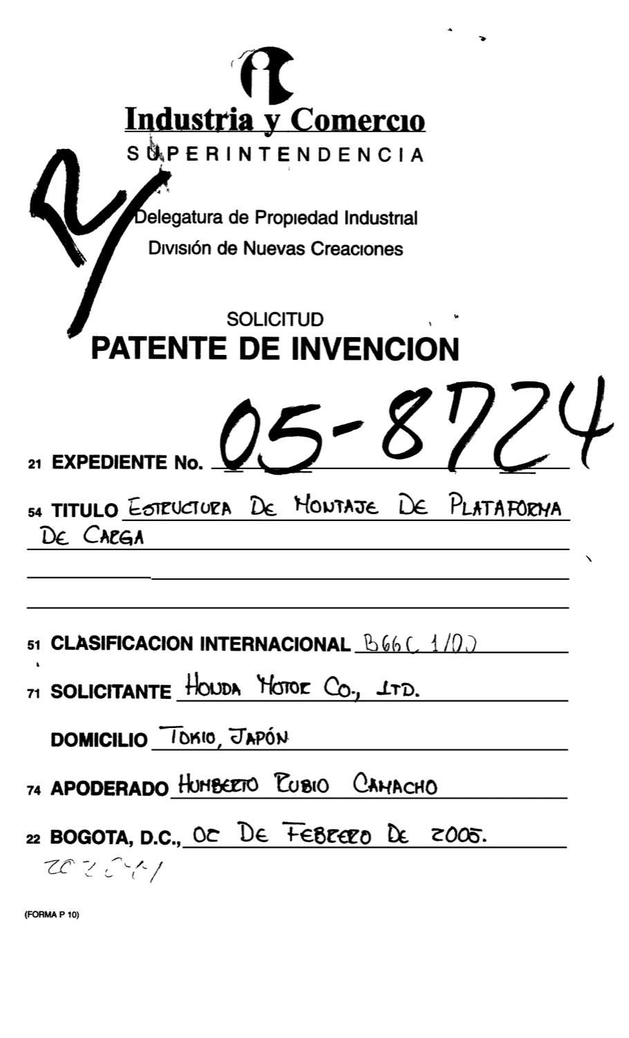 ESTRUCTURA DE MONTAJE DE PLATAFORMA DE CARGA