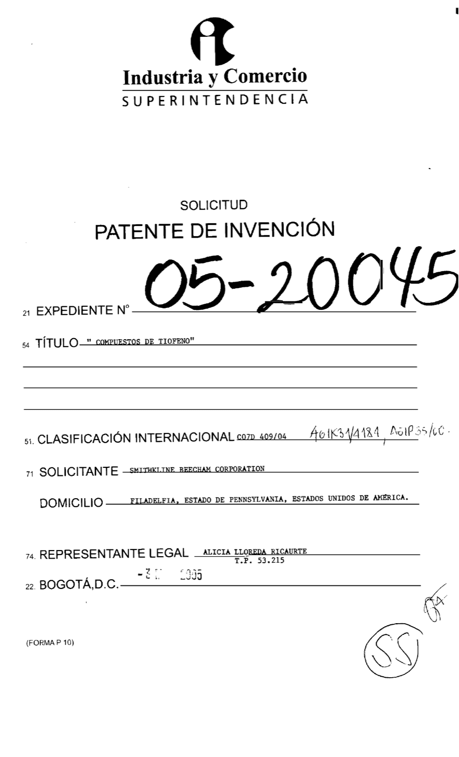 COMPUESTOS DE TIOFENO