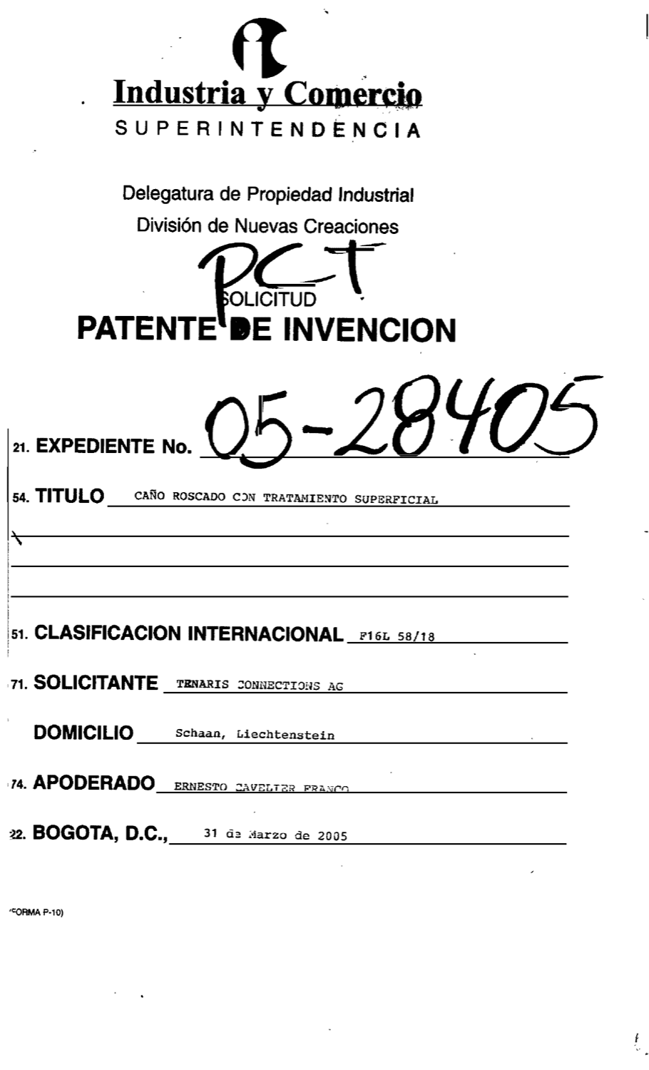 CAÑO ROSCADO CON TRATAMIENTO SUPERFICIAL