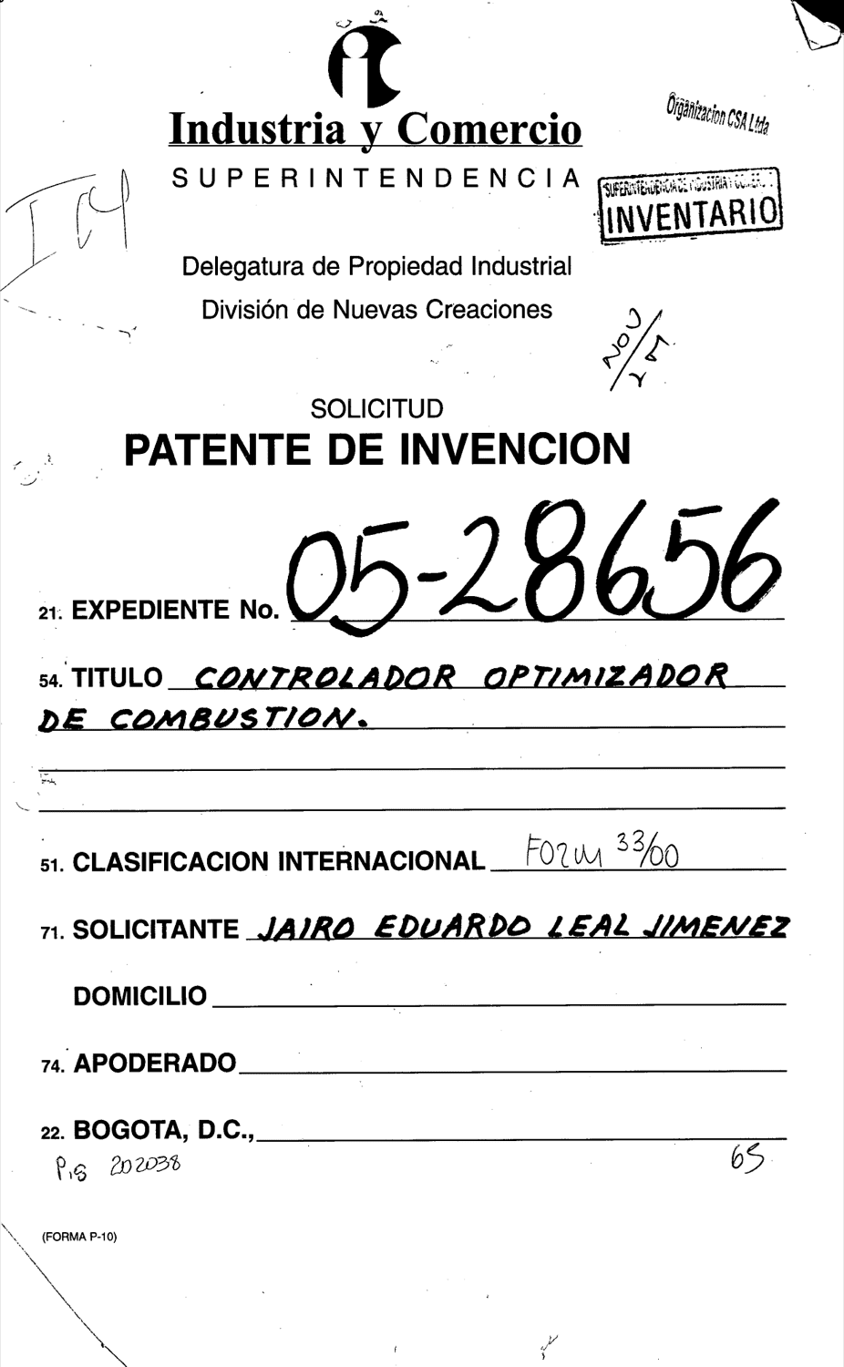 CONTROLADOR OPTIMIZADOR DE COMBUSTION